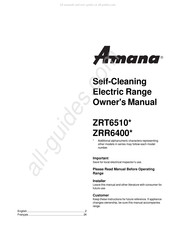 Amana ZRR6400 Serie Mode D'emploi