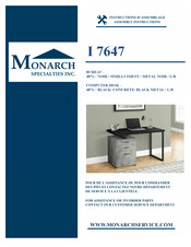 Monarch Specialties I 7647 Instructions D'assemblage