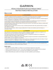 Garmin FORCE Instructions D'installation