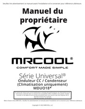 MrCool Universal MDUO18 Série Manuel Du Propriétaire