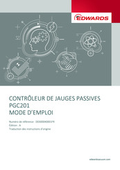 Edwards PCG201 Mode D'emploi