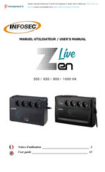 INFOSEC UPS SYSTEM Zen Live 800 VA Manuel Utilisateur
