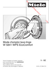 Miele W 5841 WPS EcoComfort Mode D'emploi