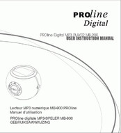 Proline MB-900 Manuel D'utilisation