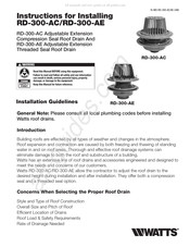 Watts RD-300-AC Instructions D'installation