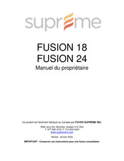 SUPREME FUSION 24 Manuel Du Propriétaire