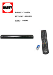 Toshiba 3468372 Mode D'emploi