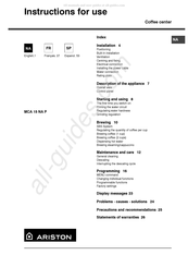 Ariston MCA 15 NA P Mode D'emploi