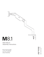 Humanscale M8.1 Instructions D'assemblage