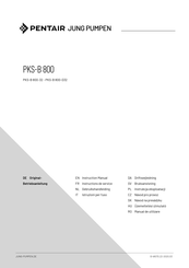 Pentair PKS-B 800-D32 Instructions De Service