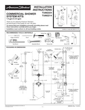 American Standard TU662224 Instructions D'installation