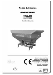 Amazone ZA-M 1500 Notice D'utilisation