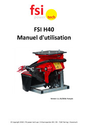 FSI power-tech FSI H40 Manuel D'utilisation