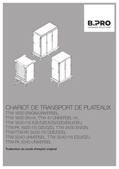 B.Pro TTW 30-115 DZG Traduction Du Mode D'emploi Original