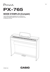 Casio Privia PX-765 Mode D'emploi Complet