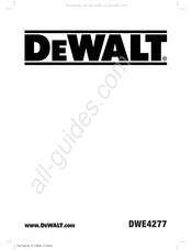Dewalt DWE4277 Traduction De La Notice D'instructions Originale