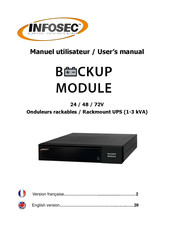 INFOSEC UPS SYSTEM BACKUP MODULE Manuel Utilisateur