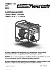 Coleman Powermate PM0525312.02 Additif Au Mode D'emploi