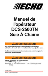 Echo DCS-2500TN Manuel De L'opérateur