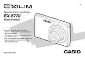 Casio Exilim EX-S770 Mode D'emploi