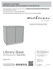 Sauder worksense Library Base 427823 Mode D'emploi