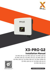 SolaX Power X3-PRO G2 Série Mode D'emploi