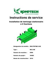 Komptech MS 2-SE 6906 Instructions De Service