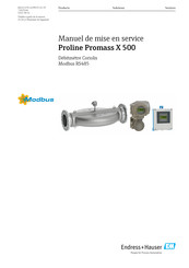 Endress+Hauser Proline Promass X 500 Manuel De Mise En Service
