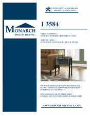 Monarch Specialties I 3584 Instructions D'assemblage