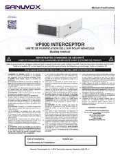 Sanuvox VP900 INTERCEPTOR Manuel D'instruction