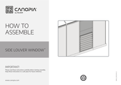 Palram CANOPIA SIDE LOUVER WINDOW Instructions D'installation