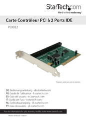 StarTech PCIIDE2 Guide De L'utilisateur