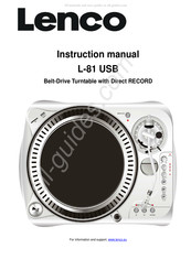 Lenco L-81 USB Manuel D'utilisation