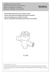 Toto TLT10R Manuel D'installation Et D'utilisation