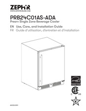 Zephyr PRB24C01AS-ADA Guide D'utilisation, D'entretien Et D'installation