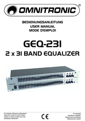 Omnitronic GEQ-231 Mode D'emploi