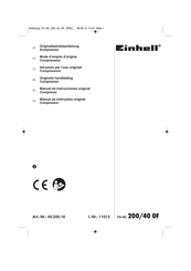 EINHELL TH-AC 200/40 OF Mode D'emploi D'origine