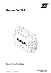 ESAB Rogue EM 125 Manuel D'instructions