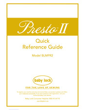 Baby Lock Presto II BLMPR2 Guide De Référence Rapide