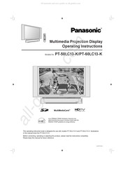Panasonic PT-50LC13-K Manuel D'instructions