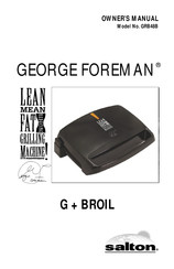 Salton George Foreman GRB48B Manuel Du Propriétaire
