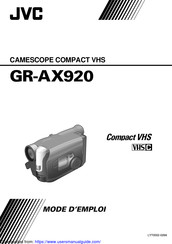 JVC GR-AX920 Mode D'emploi
