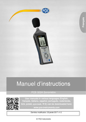 PCE Instruments PCE-322A Manuel D'instructions