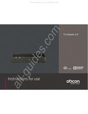 oticon TV Adapter 3.0 Mode D'emploi