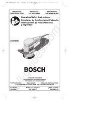 Bosch 3107DVS Consignes De Fonctionnement/Sécurité