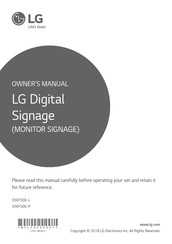 LG 55EF5DE-L Mode D'emploi