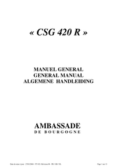 Ambassade de Bourgogne CSG 420 R Manuel General