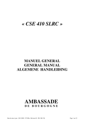 Ambassade de Bourgogne CSE 410 SLRC Manuel General