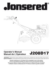 Jonsered J208D17 Manuel De L'opérateur