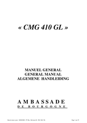 Ambassade de Bourgogne CMG 410 GL Manuel General